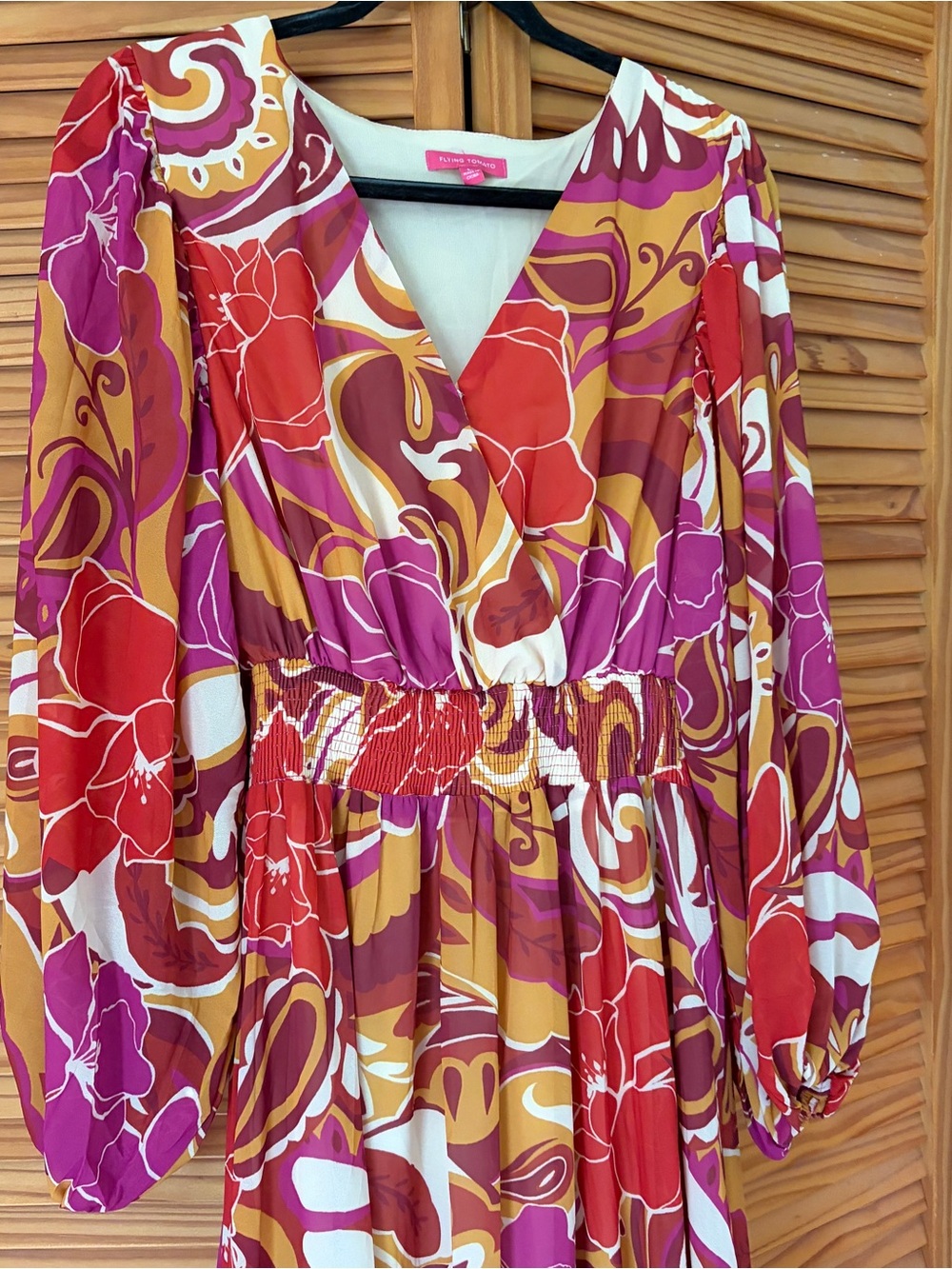Flying Tomato Pink & Red Paisley Maxi Dress - Picture 3 of 7